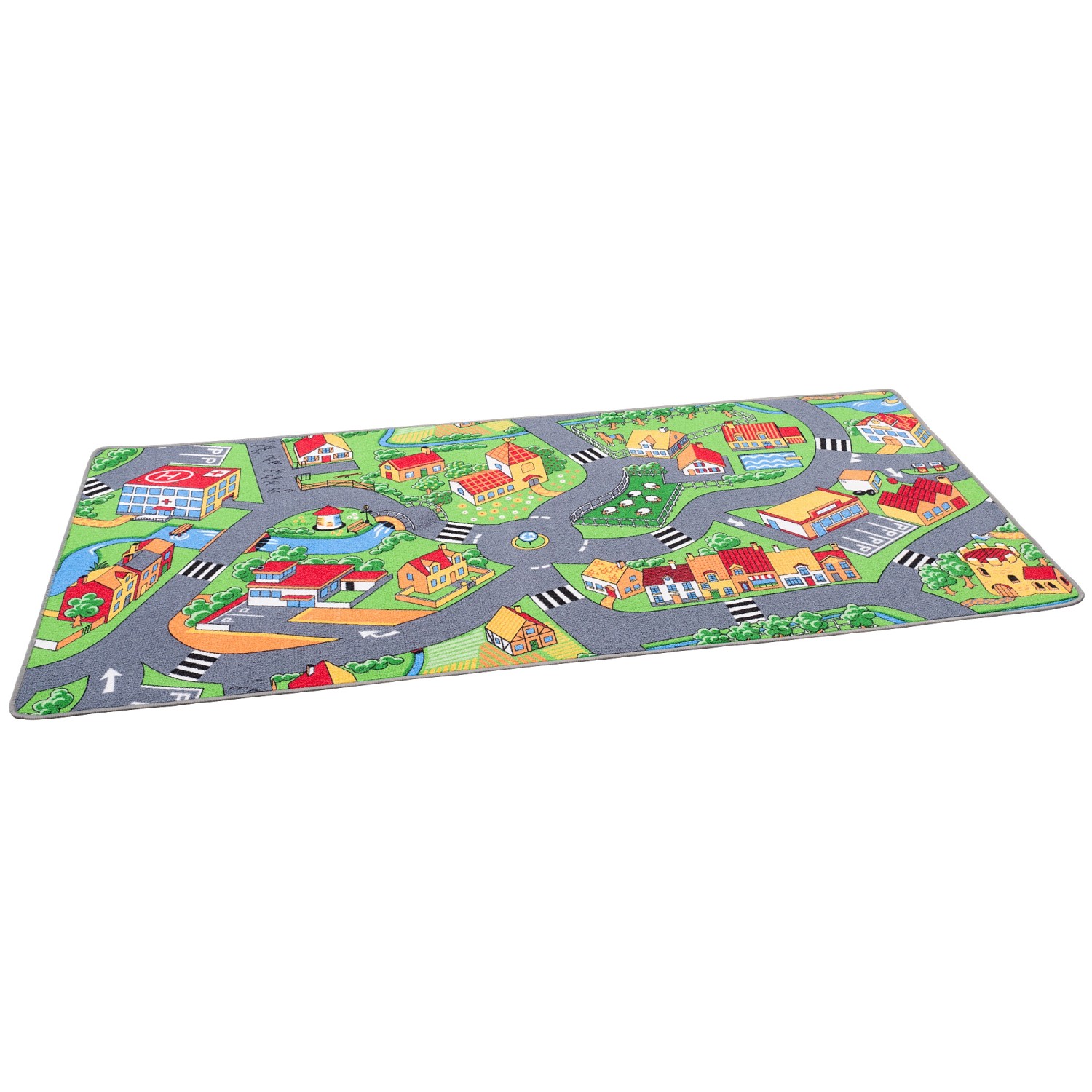 Snapstyle Kinder Spiel Teppich Little Village Bunt 100x100cm Snapstyle Kinder Spiel Teppich Little Village Bunt 100x100cm von Snapstyle