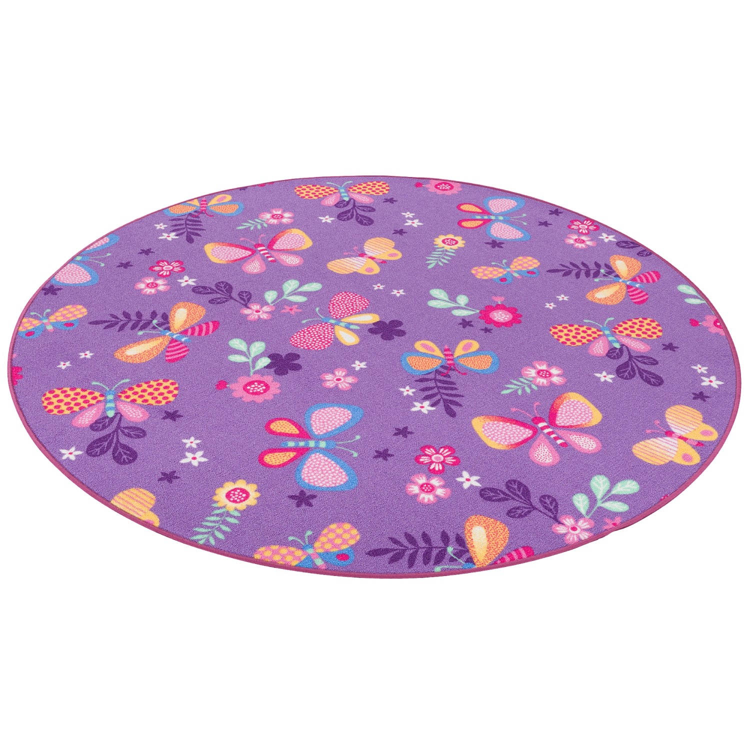 Snapstyle Kinder Spiel Teppich Schmetterling Lila 160cm Rund Snapstyle Kinder Spiel Teppich Schmetterling Lila 160cm Rund von Snapstyle