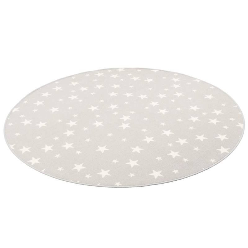 Snapstyle Kinder Spiel Teppich Sterne Grau 100cm Rund von Snapstyle