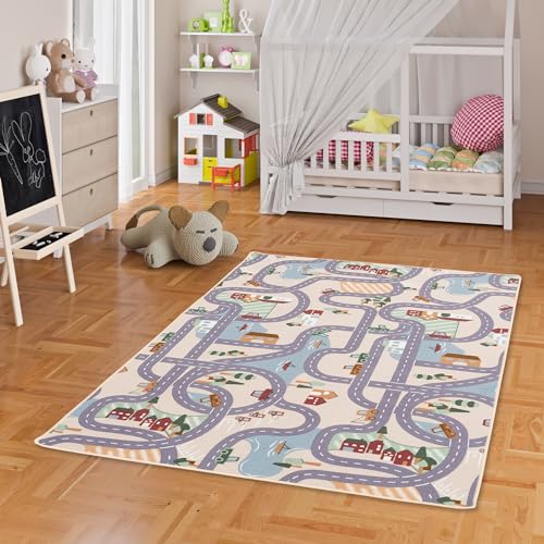 Snapstyle Kinderteppich Spielteppich Kinderzimmer Pflegeleicht Fun Town Beige Bunt in 24 Größen Snapstyle Kinderteppich Spielteppich Kinderzimmer Pflegeleicht Fun Town Beige Bunt in 24 Größen von Snapstyle