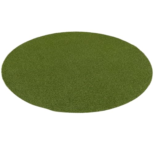Snapstyle Luxus Kunstrasen Rasenteppich Wembley Grün Rund in 5 Größen von Snapstyle