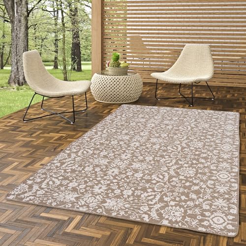 Snapstyle Newport Outdoorteppich Beige Blumen - Wasserdichter & UV-beständiger Teppich für Balkon, Garten, Terrasse & Küche - Beidseitig nutzbar, Pflegeleicht - In 24 Größen erhältlich Snapstyle Newport Outdoorteppich Beige Blumen - Wasserdichter & UV-beständiger Teppich für Balkon, Garten, Terrasse & Küche - Beidseitig nutzbar, Pflegeleicht - In 24 Größen erhältlich von Snapstyle
