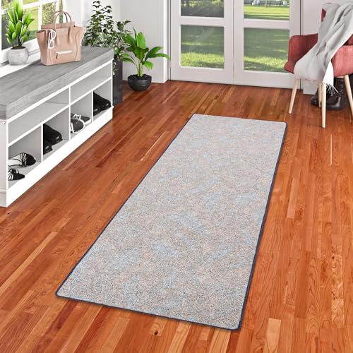 Snapstyle Schlingen Läufer Teppich Memory Grau Blau Meliert in 9 Größen von Snapstyle