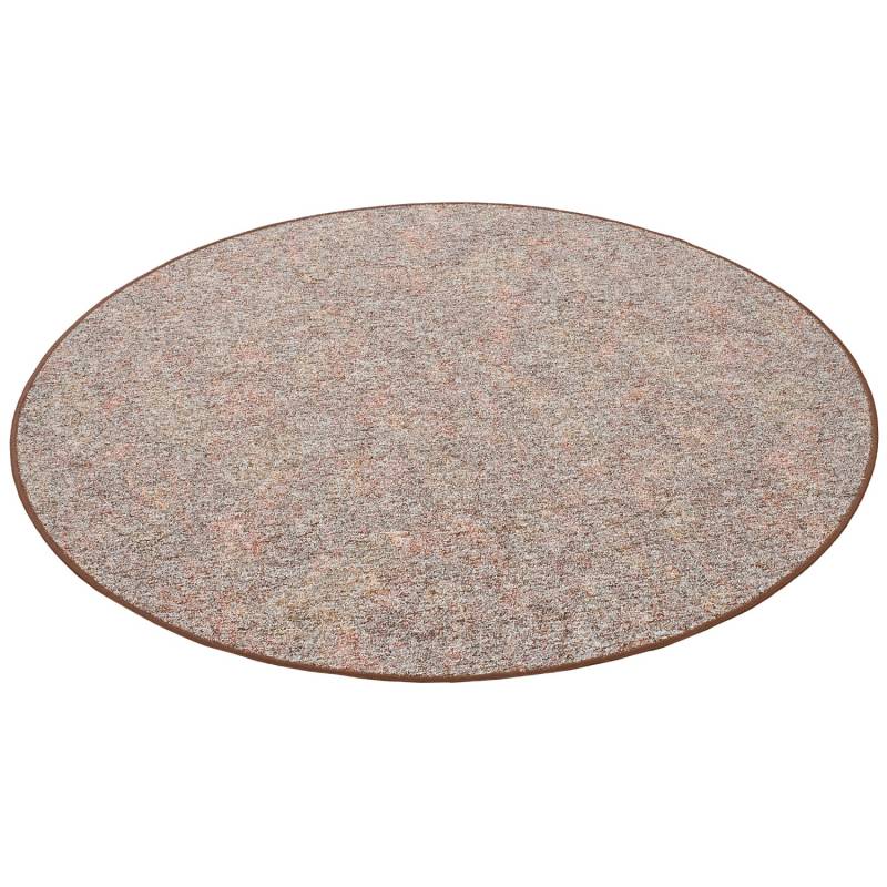 Snapstyle Schlingenteppich Memory Meliert Braun 100cm Rund von Snapstyle