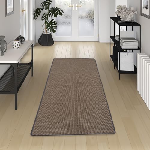 Snapstyle Sisal Läufer Grau Mix - Natürlicher & Robuster Teppich für Flur, Eingangsbereich und Wohnzimmer - Pflegeleicht, rutschfest & Hochwertig von Snapstyle