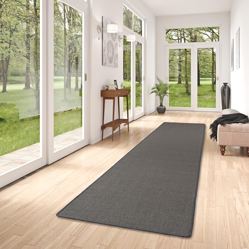 Snapstyle Sisal Natur Läufer Teppich Astra Anthrazit in 9 Größen von Snapstyle