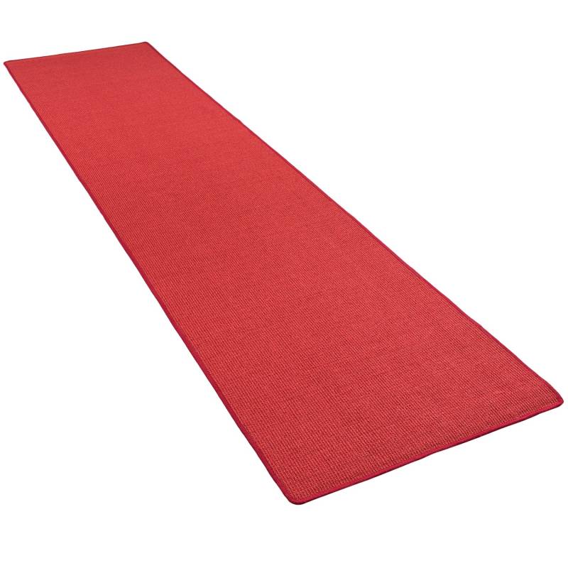 Snapstyle Sisal Natur Läufer Teppich Rot 100x100cm von Snapstyle