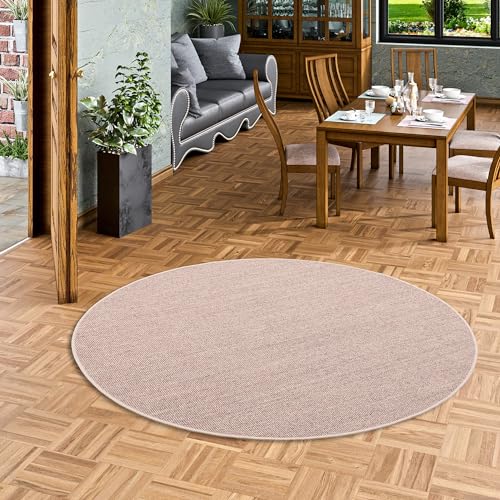 Snapstyle Sisal Natur Teppich Astra Kies Rund in 7 Größen von Snapstyle