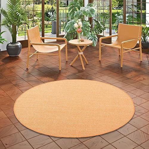 Snapstyle Sisal Natur Teppich Astra Orange Rund in 7 Größen von Snapstyle