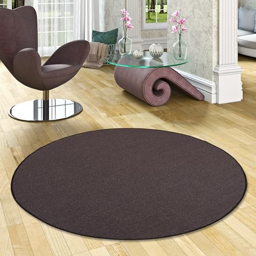 Snapstyle Sisal Natur Teppich Astra Schwarz Rund in 7 Größen von Snapstyle