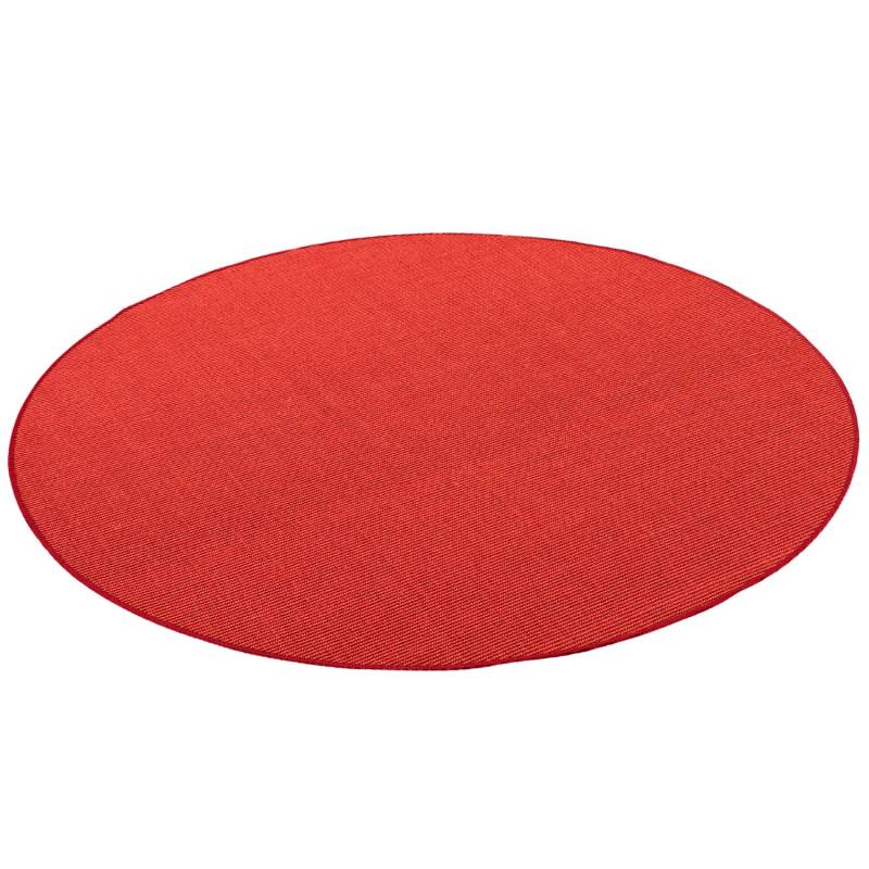Snapstyle Sisal Natur Teppich Rund Rot 133x133cm von Snapstyle