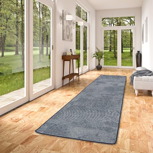 Snapstyle Streifenberber Teppich Läufer Lines Blau Meliert in 9 Größen von Snapstyle