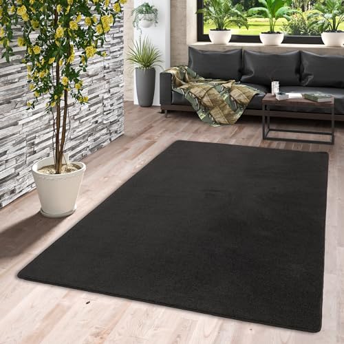 Snapstyle Trend Velours Teppich Joy Schwarz in 24 Größen von Snapstyle