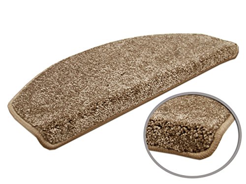 Snapstyle Velours-Stufenmatte Triumph Taupe (halbrund) einzeln oder im 15er Set in 2 Größen von Snapstyle