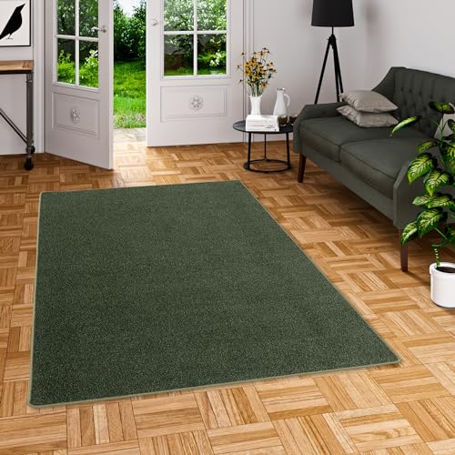 Snapstyle Weicher Velours Teppich Joy Grün in melierten Farben - Antistatisch, schmutzabweisend und pflegeleicht - Verschiedene Größen erhältlich von Snapstyle
