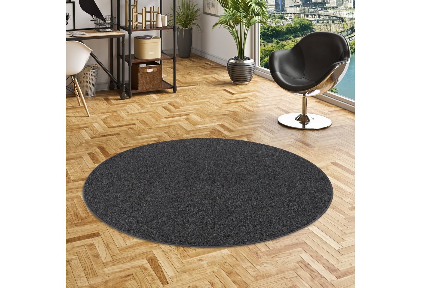 Snapstyle Veloursteppich Feinschlingen Velour Teppich Strong Rund, Rund, Höhe: 5 mm Snapstyle Veloursteppich Feinschlingen Velour Teppich Strong Rund, Rund, Höhe: 5 mm von Snapstyle