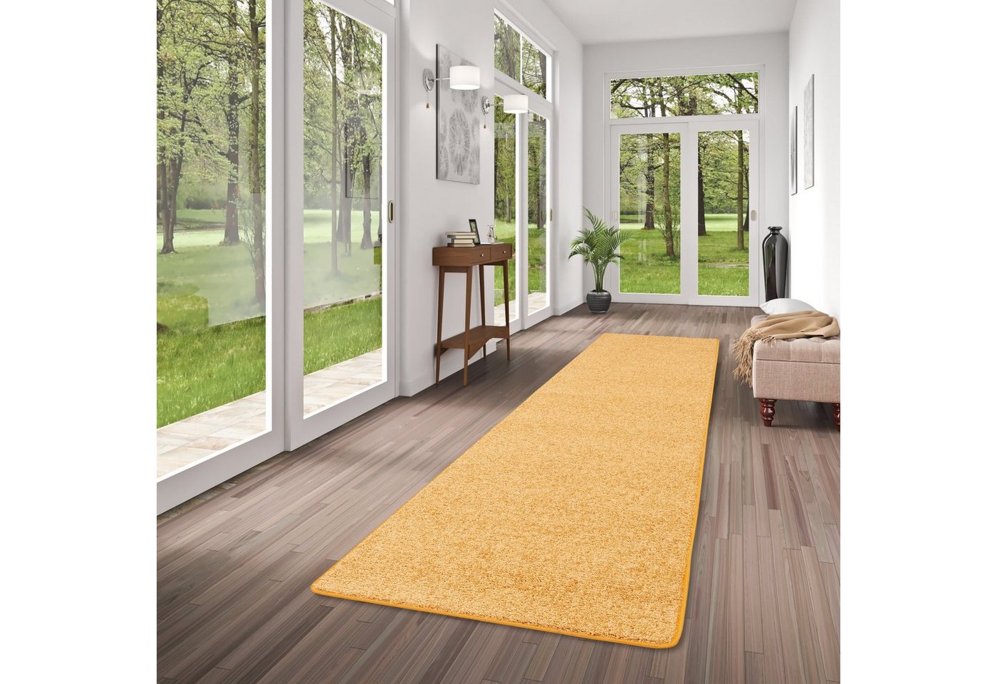 Veloursteppich Hochflor Velours Teppich Läufer Mona, Snapstyle, Rechteckig, Höhe: 16 mm von Snapstyle