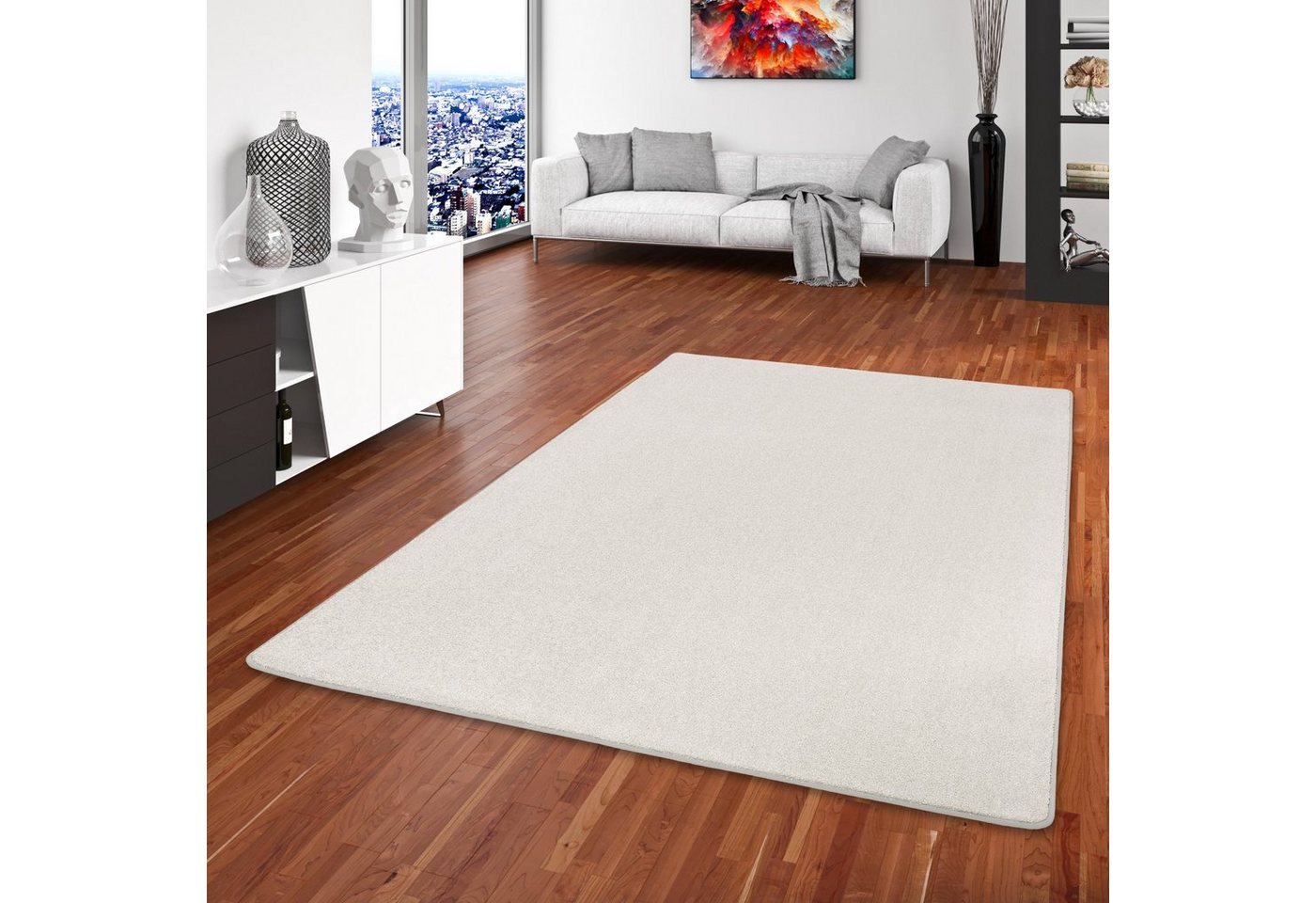 Veloursteppich Hochflor Velours Teppich Luna, Snapstyle, Rechteckig, Höhe: 16 mm von Snapstyle