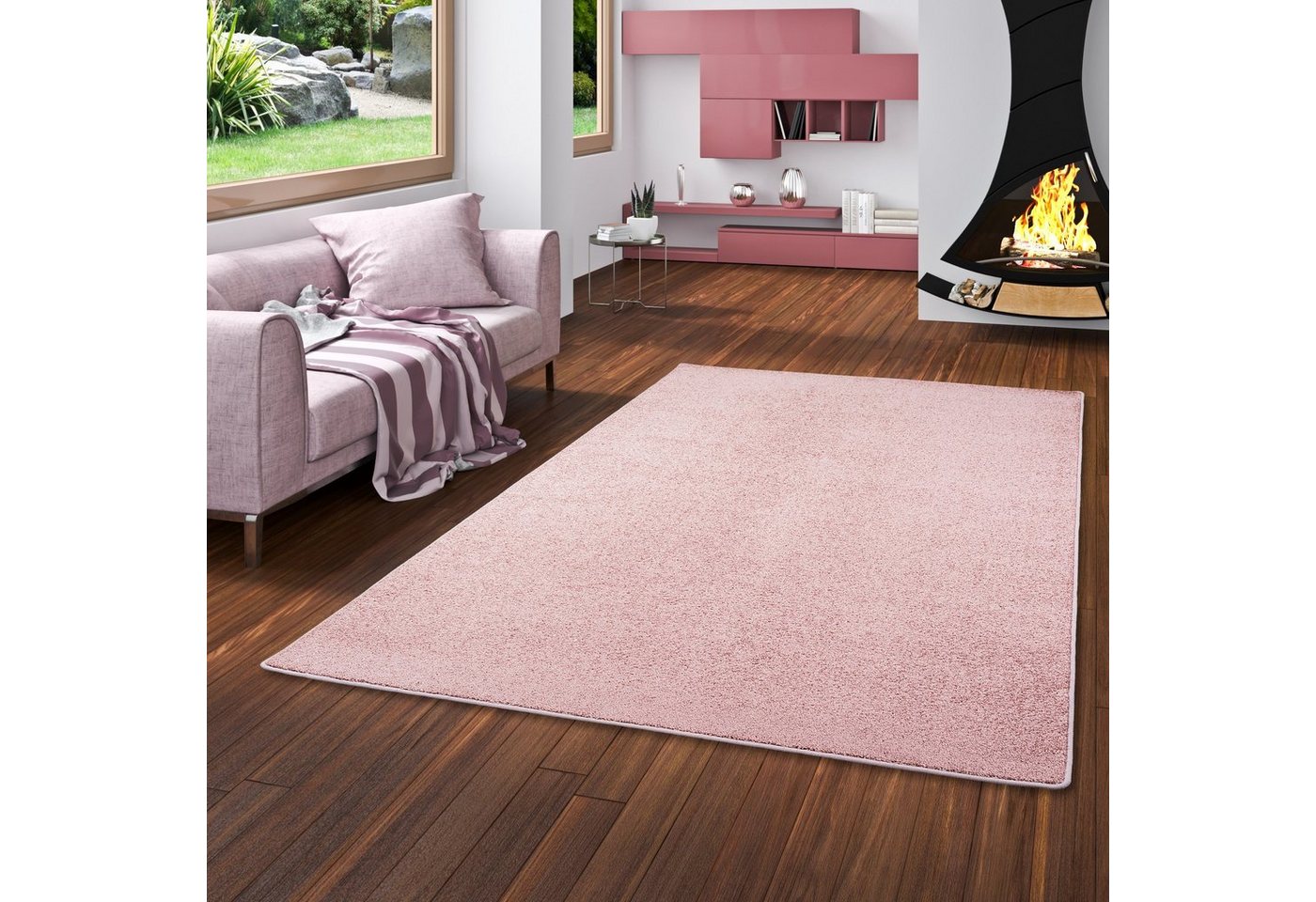 Veloursteppich Hochflor Velours Teppich Luna, Snapstyle, Rechteckig, Höhe: 16 mm von Snapstyle