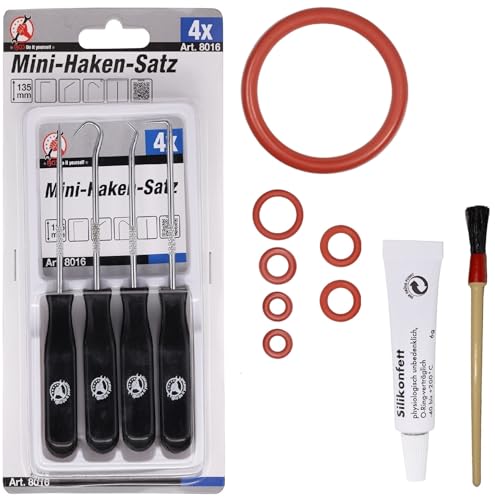 Dichtung Wartungssatz O-Ring für Auslaufventil Brühkolben der Brühgruppe kompatibel mit Phillips Saeco Spidem Gaggia RI EP HD SM SUP Set-49 + 6g Tube + Pinsel + Hakensatz Dichtung Wartungssatz O-Ring für Auslaufventil Brühkolben der Brühgruppe kompatibel mit Phillips Saeco Spidem Gaggia RI EP HD SM SUP Set-49 + 6g Tube + Pinsel + Hakensatz von Snapworld-Kaffee