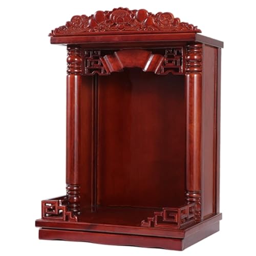 An der Wand montierter Meditationstisch, buddhistischer Ausstellungsständer, traditioneller Buddha-Altar, Guan Gong Guanyin Buddha-Statue, Opfertisch, Feng Shui-Altarständer(Yellow D,36cm/12.6in) von Snaweo