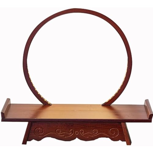 Snaweo Altartisch, Kleiner Meditationstisch, Holzgeschnitzter Puja-Buddhist, Meditationsaltartische Aus Holz for Buddha-Statue, Riser-Wohndekor, for Kleine Räume(Rosso,40cm/15.74in) von Snaweo