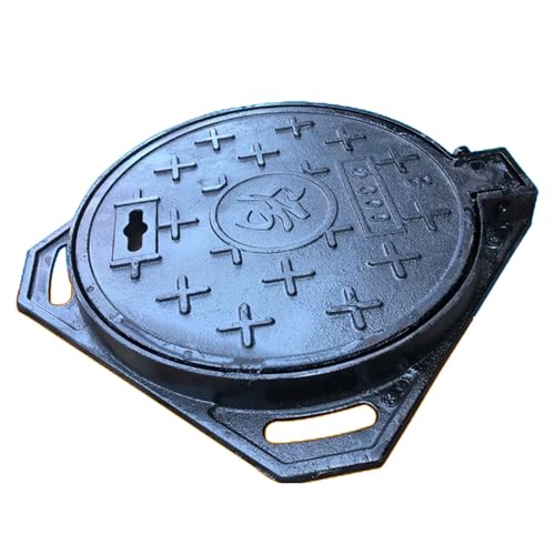 Snaweo Gully Brunnendeckel, Schachtabdeckungen Aus Gusseisen, Schachtabdeckung Und Rahmen, Pflegeleicht, Robust Und Langlebig, Geeignet Für Einfahrten, Parkplätze Und Rasenflächen(30cm/11.8in) von Snaweo