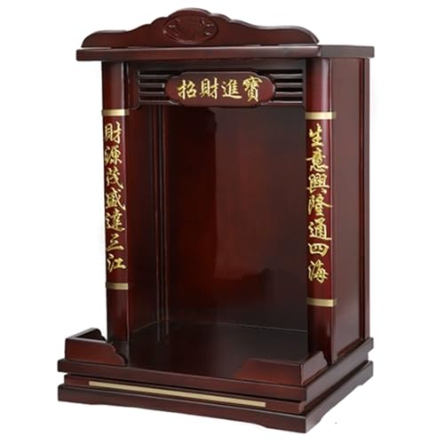 Snaweo Meditationsaltartisch Mit Schublade, An der Wand Altartisch, for Den Guanyin-Schrein Zu Hause, Buddhistischer Altartisch, Buddhistische Nische, for Gebete Und Anbetung(Red A,32cm/12.60in) von Snaweo