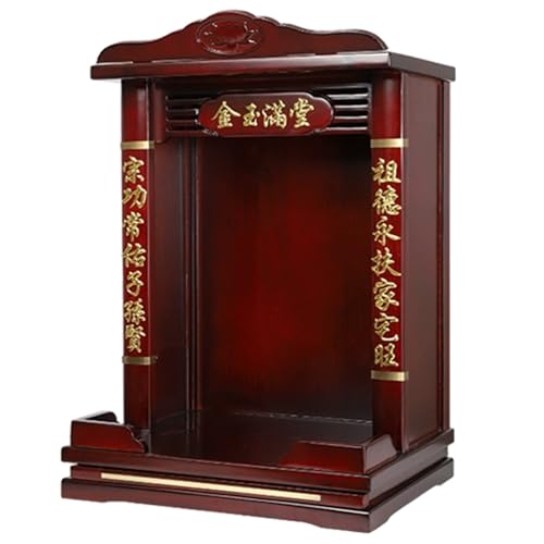 Snaweo Meditationsaltartisch Mit Schublade, An der Wand Altartisch, for Den Guanyin-Schrein Zu Hause, Buddhistischer Altartisch, Buddhistische Nische, for Gebete Und Anbetung(Red B,42cm/16.54in) von Snaweo