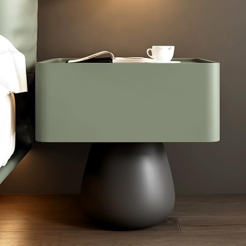 Snaweo Nachttisch Aus Holz Mit Schubladen, Sofa-Beistelltische, Mit Stauraum, Vielseitiger Beistelltisch, Wohnzimmer-Aufbewahrungsschrank, for Wohnzimmer Und Büro, Massiv(Green,40cm/15.75in) von Snaweo