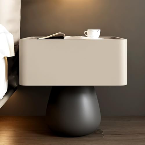 Snaweo Nachttisch Aus Holz Mit Schubladen, Sofa-Beistelltische, Mit Stauraum, Vielseitiger Beistelltisch, Wohnzimmer-Aufbewahrungsschrank, for Wohnzimmer Und Büro, Massiv(Milk Tea,40cm/15.75in) von Snaweo