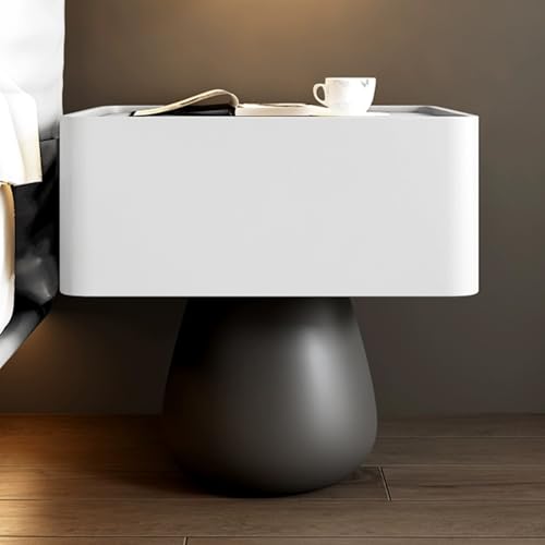 Snaweo Nachttisch Aus Holz Mit Schubladen, Sofa-Beistelltische, Mit Stauraum, Vielseitiger Beistelltisch, Wohnzimmer-Aufbewahrungsschrank, for Wohnzimmer Und Büro, Massiv(Pure White,40cm/15.75in) von Snaweo