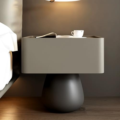 Snaweo Nachttisch Aus Holz Mit Schubladen, Sofa-Beistelltische, Mit Stauraum, Vielseitiger Beistelltisch, Wohnzimmer-Aufbewahrungsschrank, for Wohnzimmer Und Büro, Massiv(Simple Gray,40cm/15.75in) von Snaweo