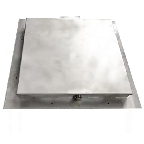 Snaweo Quadratischer Edelstahl-Schachtabdeckung Mit Schloss, Schachtabdeckung Und Rahmen, Quadratische Dachluke, Klärgrubendeckel Aus Metall, Für Garten Und Hof(40cm/16in) von Snaweo