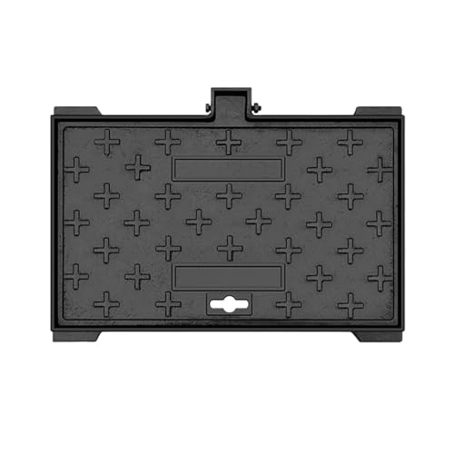 Snaweo Quadratischer Schachtabdeckung, Schachtabdeckung Und Rahmen, Robuster Inspektionsdeckel Aus Metall, Rutschfester, Verstärkter Abwasserbeckendeckel, Für Einfahrt, Hof, Gehweg(30x50cm/12x20in) von Snaweo