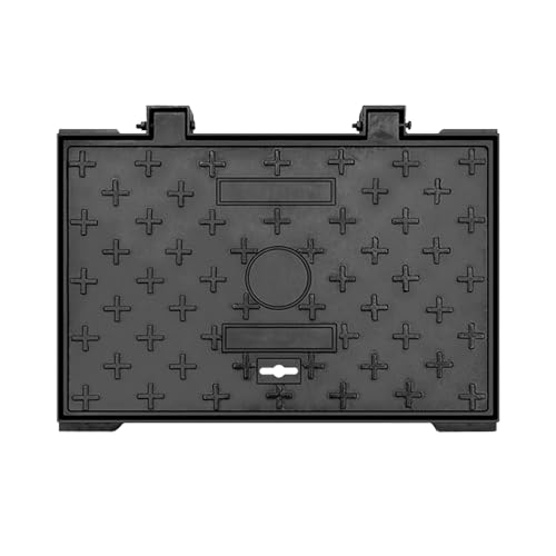 Snaweo Quadratischer Schachtabdeckung, Schachtabdeckung Und Rahmen, Robuster Inspektionsdeckel Aus Metall, Rutschfester, Verstärkter Abwasserbeckendeckel, Für Einfahrt, Hof, Gehweg(40x60cm/16x24in) von Snaweo