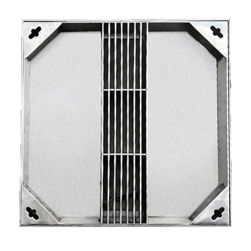 Snaweo Runde Unsichtbare Schachtabdeckung, Versenkbare Edelstahl-Klärgrubendeckel, Robuster Unsichtbarer Schachtdeckel Aus Metall, Für Betoneinfahrten, Gärten Und Lasten(80x80cm/31.5x31.5in) von Snaweo