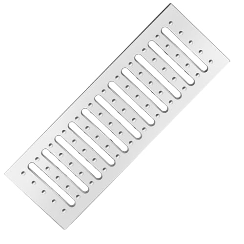 Snaweo Schachtabdeckung Und Rahmen, Gully Brunnendeckel, Quadratische Abflussabdeckung, Abflussgitter For Einfahrtskanäle Aus Edelstahl, For Hofpflaster, Entwässerung Ist Schnell(20x60cm/8x24in) von Snaweo
