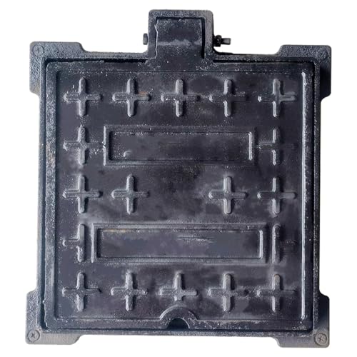 Snaweo Schachtabdeckung Und Rahmen, Gully Brunnendeckel, Unsichtbarer Schachtdeckel, Kreuzförmiges Anti-Rutsch-Design Auf Der Oberseite, Geeignet For Terrassen, Einfahrten, Keller(25cm/9.8in) von Snaweo