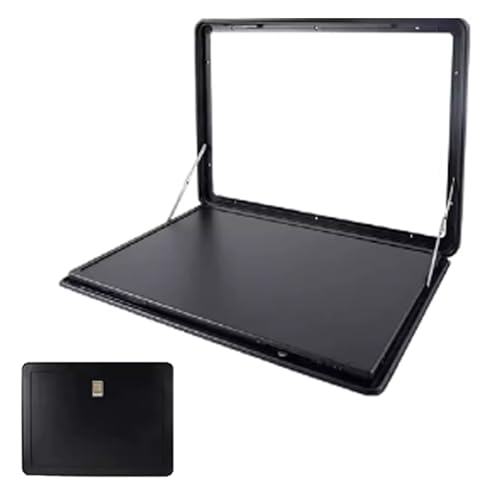 Snaweo Wandklapptisch, Wandtisch Klappbar, Picknicktische Zur Wandmontage, Schwimmende Wandtische Aus Aluminiumlegierung, Picknicks Im Freien for Wohnmobile, for Wohnwagen(Nero,50x35x2.5cm/20x14x1in) von Snaweo