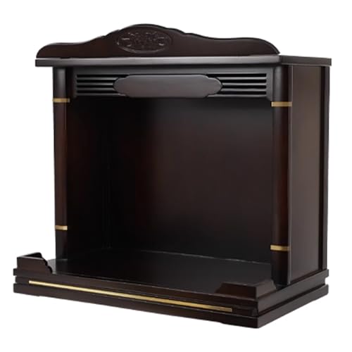 Wandmontierter Altartisch, Doppel-Buddha-Altar, Verbreiterter Buddha-Altarschrank Aus Holz, Meditationsaltartisch Mit Schublade, for Gebete, PersöNlicher Spiritueller Raum(Brown A,54cm/21.26in) von Snaweo