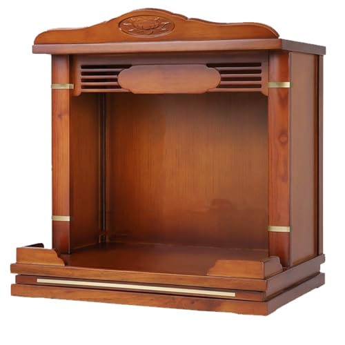 Wandmontierter Altartisch, Doppel-Buddha-Altar, Verbreiterter Buddha-Altarschrank Aus Holz, Meditationsaltartisch Mit Schublade, for Gebete, PersöNlicher Spiritueller Raum(Yellow A,54cm/21.26in) von Snaweo