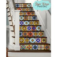 15Steps Treppen Riser Vinyl Streifen Abnehmbarer Aufkleber Peel & Stick Spanisch Mexikanisch Tr001 von SnazzyDecal