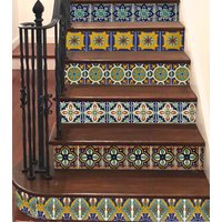 15Steps Treppen Riser Vinyl Streifen Abnehmbarer Aufkleber Peel & Stick Spanisch Mexikanisch Tr002-A von SnazzyDecal