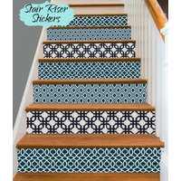 Stair Riser Vinyl Strips Abnehmbarer Aufkleber Peel & Stick Für 15 Stufen Fmix3 von SnazzyDecal