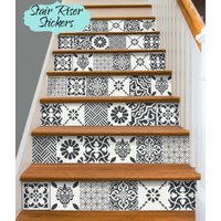 Steps Riser Vinyl Strips Abnehmbarer Aufkleber Schälen & Stick Für 15 Stufen Wmix2 Patchwork von SnazzyDecal