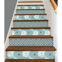 Treppen-Aufkleber Für 15 Stufen Fl001 Floral von SnazzyDecal