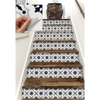 Treppenstufen Vinyl Strips 15 Stufen Abnehmbarer Aufkleber Peel & Stick A93 Grau von SnazzyDecal