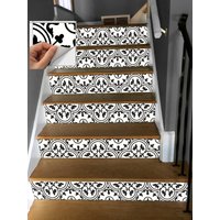 Treppenstufen Vinyl Strips 15 Stufen Abnehmbarer Aufkleber Peel & Stick M026H von SnazzyDecal