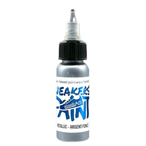 Metallische Lederfarbe – Dunkelsilber – 30 ml SneakArts von SneakArts